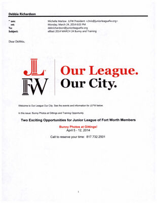 Our League Our City, March 24, 2014