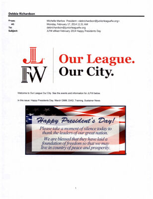 Our League Our City, February 17, 2014