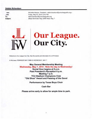 Our League Our City, May 2, 2014
