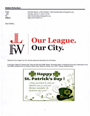 Our League Our City, March 17, 2014