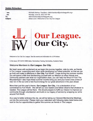 Our League Our City, June 3, 2013