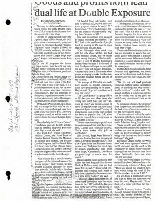 Dual Life at Double Exposure Newspaper Clipping, April 26-27, 1989