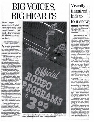 Big Voices, Big Hearts Newspaper Clipping