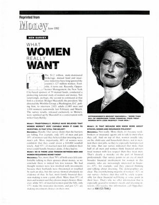 What Women Really Want Magazine Clipping, June 1992