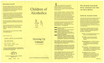 Children of Alcoholics Pamphlet, 1986