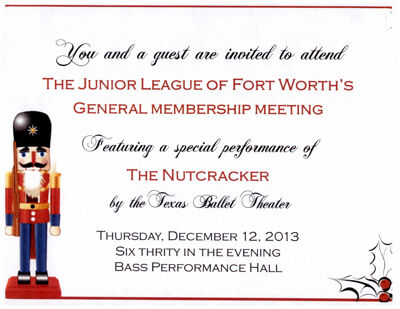 The Nutcracker Invitation, December 12, 2013