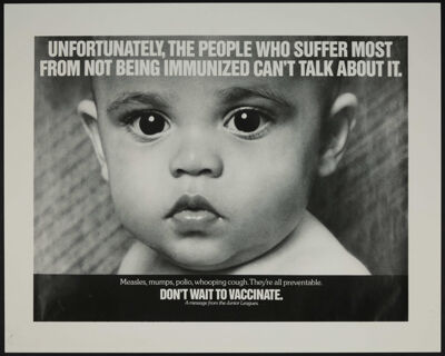 Don't Wait to Vaccinate Poster Photograph, c. 1982