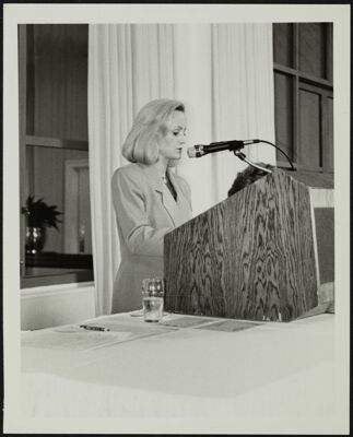 Gail Landreth Speaking at a Podium Photograph