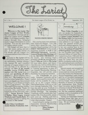 The Lariat, Vol. 1, No. 1, September 1993