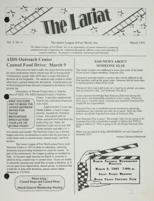 The Lariat, Vol. 2, No. 6, March 1995