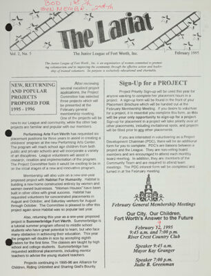 The Lariat, Vol. 2, No. 5, February 1995