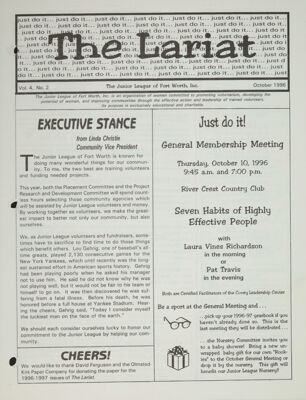 The Lariat, Vol. 4, No. 2, October 1996