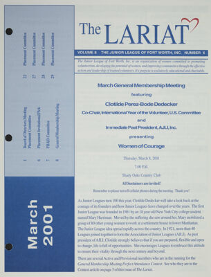 The Lariat, Vol. 8, No. 6, March 2001
