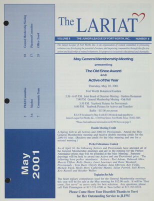 The Lariat, Vol. 8, No. 8, May 2001