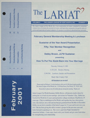 The Lariat, Vol. 8, No. 5, February 2001