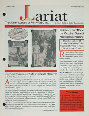 The Lariat, Vol. 12, No. 2, October 2004
