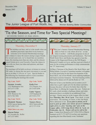 The Lariat, Vol. 12, No. 4, December 2004-January 2005