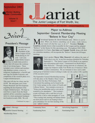The Lariat, Vol. 13, No. 1, September 2005