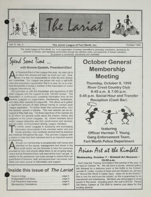 The Lariat, Vol. 6, No. 2, October 1998