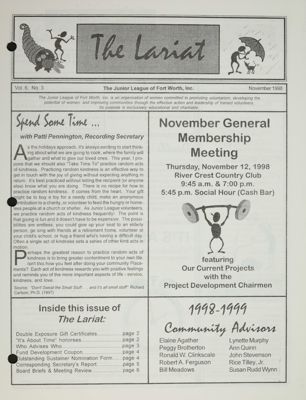 The Lariat, Vol. 6, No. 3, November 1998