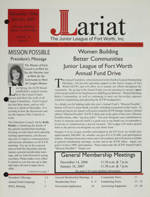 The Lariat, Vol. 14, No. 3, December 2006-January 2007