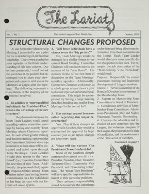 Structural Changes Proposed