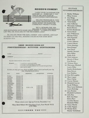 1995 Rodeo Sign-Up