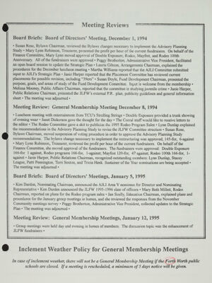 Meeting Reviews, February 1995