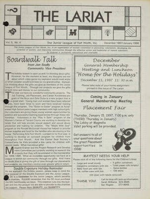 December General Membership Meeting and Luncheon, December 1997-January 1998