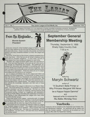 September General Membership Meeting, September 1999