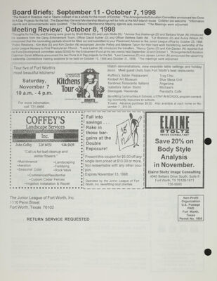 Board Briefs, November 1998