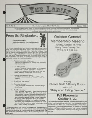 October General Membership Meeting, October 1999