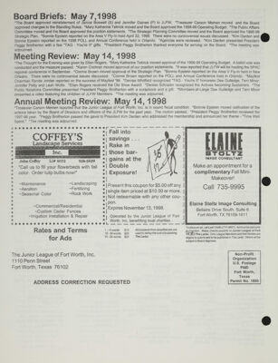 Annual Meeting Review, September 1998