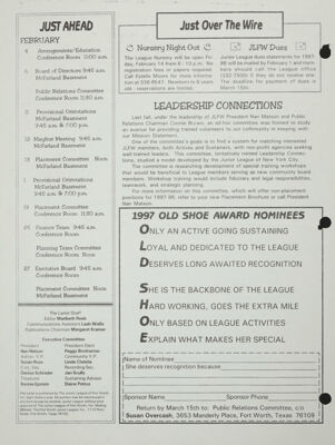1997 Old Shoe Award Nominees