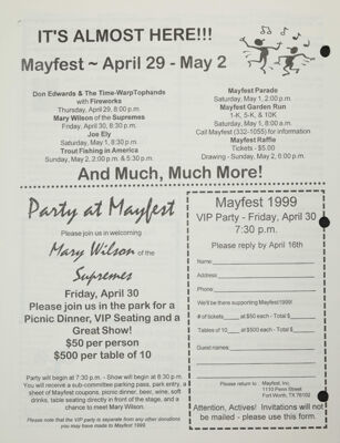 It's Almost Here!!! Mayfest - April 29-May 2