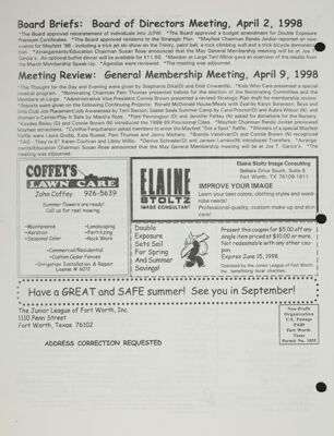 Board Briefs, May 1998
