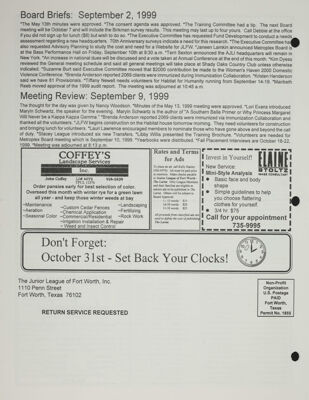 Meeting Review, October 1999
