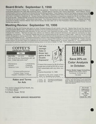 Meeting Review, October 1998