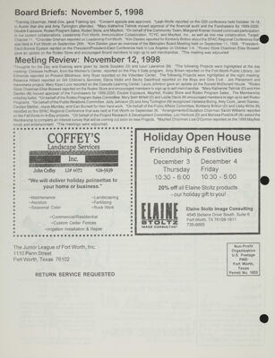Board Briefs, December 1998-January 1999