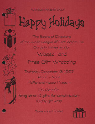 Wassail and Free Gift Wrapping Invitation