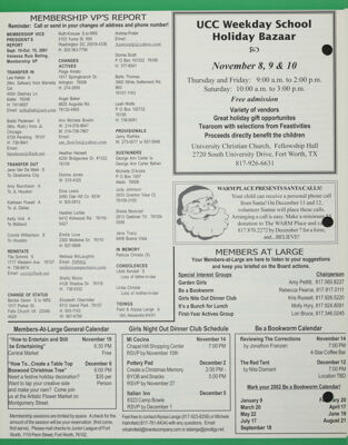 Membership Vice President's Report, November 2001