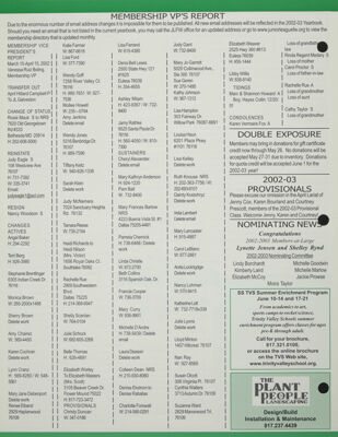 Nominating News, May 2002