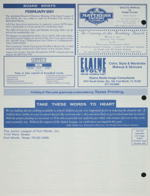 Board Briefs, March 2001