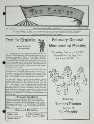 February General Membership Meeting, February 2000