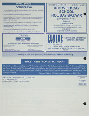 Board Briefs, November 2000