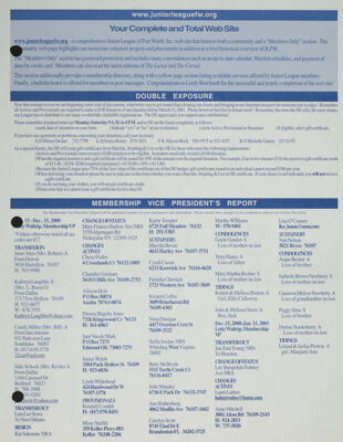 Membership Vice President's Report, February 2001