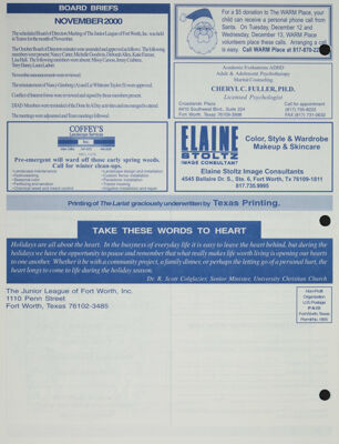 Board Briefs, December 2000-January 2001