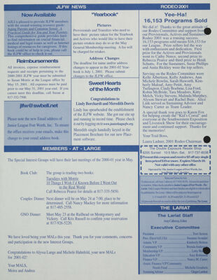 JLFW News, May 2001