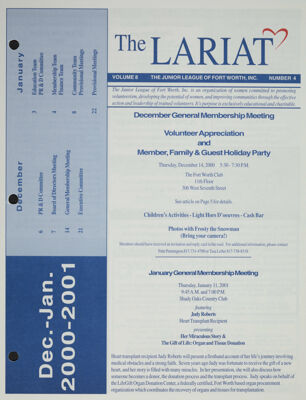 January General Membership Meeting, December 2000-January 2001