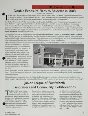 Junior League of Fort Worth Fundraisers and Community Collaborations